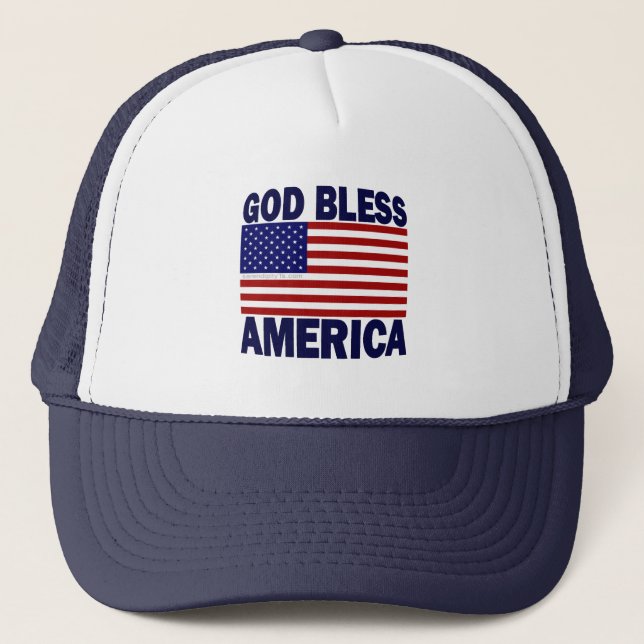 God Bless America Trucker Hat (Front)