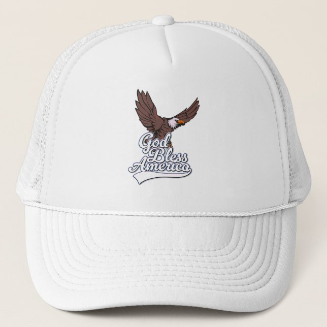 God Bless America Trucker Hat (Front)