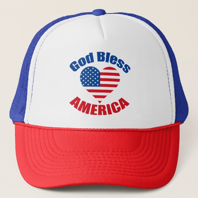 God Bless America Trucker Hat (Front)