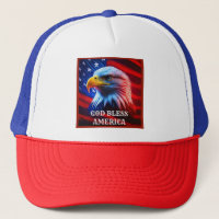 God Bless America US Flag Bald Eagle