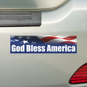 God Bless America - USA Bumper Sticker (On Car)
