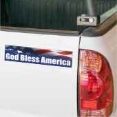God Bless America - USA Bumper Sticker (On Truck)