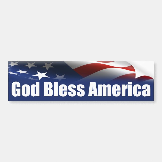 God Bless America - USA Bumper Sticker (Front)