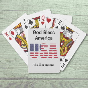 God Bless America USA Custom Deck of Playing Cards