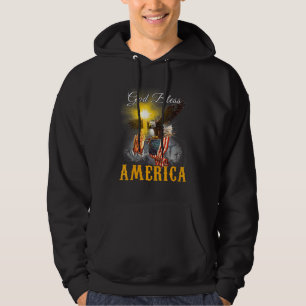 God Bless America Usa Eagle 4th Of July Patriotic Hoodie