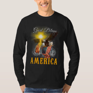 God Bless America Usa Eagle 4th Of July Patriotic T-Shirt