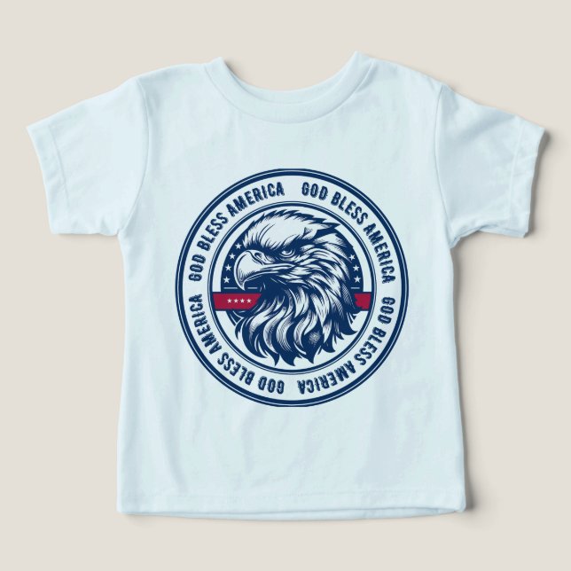 God Bless America, USA eagle in circle (Design Front)