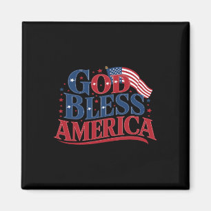 God Bless America Usa Flag 4th Of July Patriotic 1 Magnet
