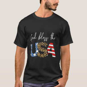 God Bless America Usa Flag 4Th Of July Patriotic T-Shirt