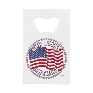 God Bless America With USA Flag And 50 Stars