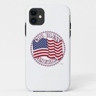 God Bless America With USA Flag And 50 Stars Case-Mate iPhone Case