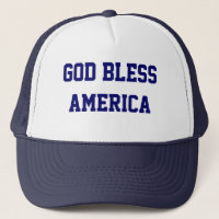 God Bless American Patriotic Trucker Hat
