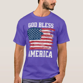 God Bless AmericaPrinted on Back  T-Shirt
