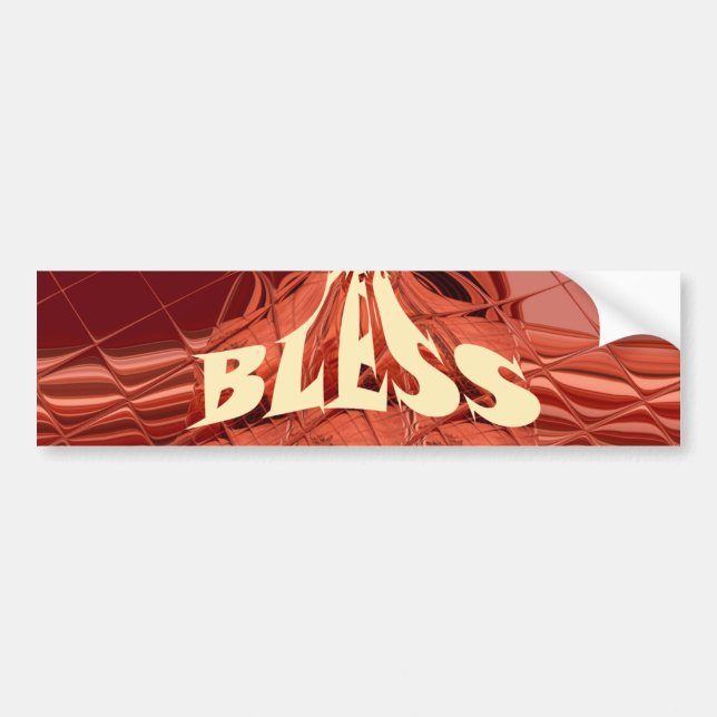 God Bless Art Print Bumper Sticker (Front)