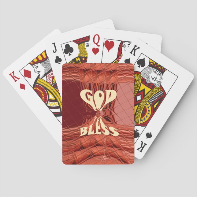 God Bless Art Print Playing Cards (Back)