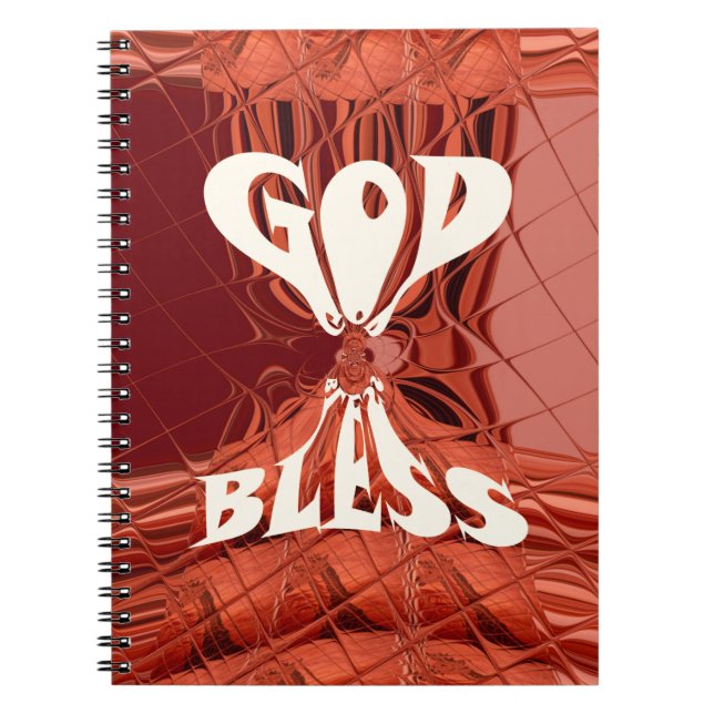 God Bless Art Print Spiral Notebook (Front)