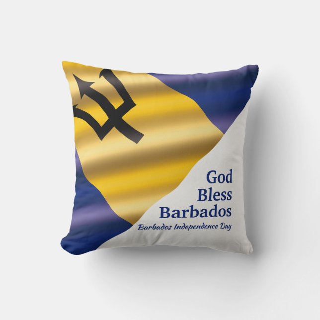GOD BLESS BARBADOS Independence Day Customised Cushion (Front)