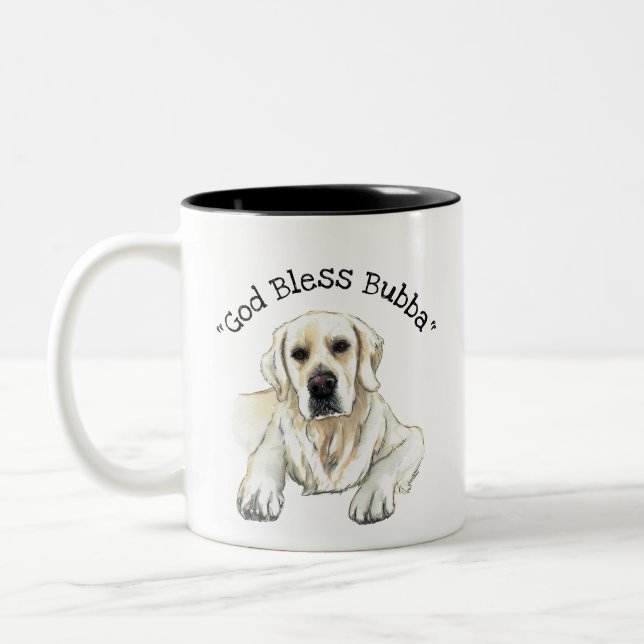 "God Bless Bubba" - True Crime Hero Two-Tone Coffee Mug (Left)