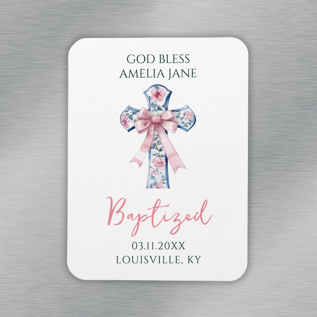 God Bless Girl Baptism Keepsake Magnet (God Bless Girl Baptism Keepsake Magnet
)