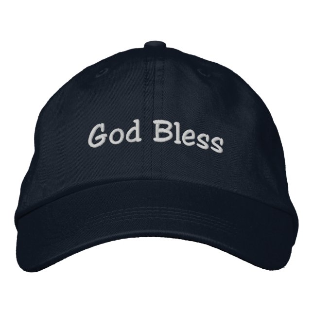 God Bless Hat - Blue (Front)