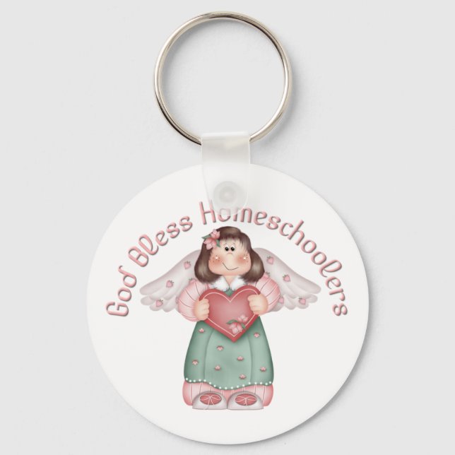 God Bless Homeschoolers – Keychain (Front)