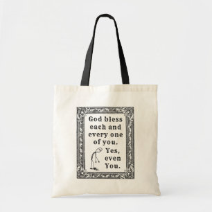 God bless (human) tote bag