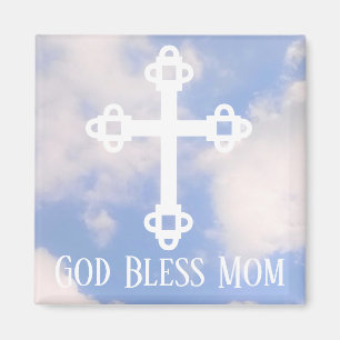 God Bless Mum Cross in the Sky Mother's Day Magnet