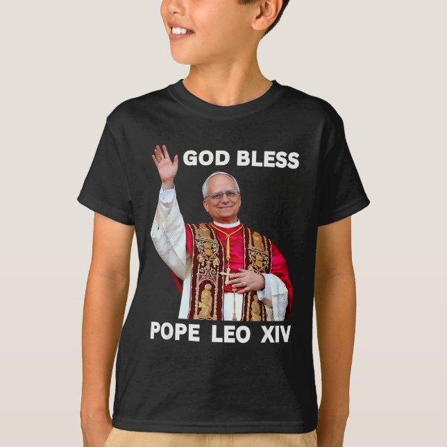 God Bless New Pe Leo Xiv Catholic Church Faith Sun T-Shirt (Front)