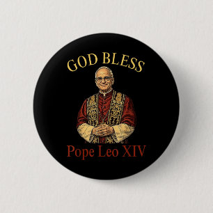 God Bless New Pope Leo Xiv Catholic Church Faith S 6 Cm Round Badge