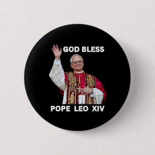 God Bless New Pope Leo Xiv Catholic Church Faith S 6 Cm Round Badge