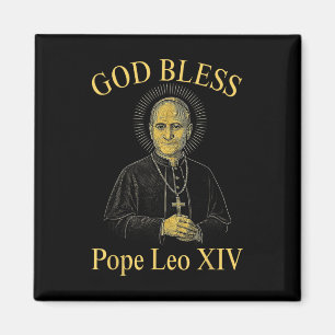 God Bless New Pope Leo Xiv Catholic Church Faith S Magnet