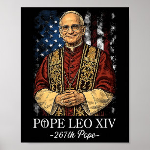 God Bless New Pope Leo Xiv Catholic Church Faith S Poster