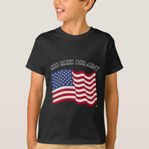 GOD BLESS OUR ARMY with US flag T-Shirt