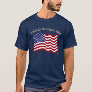 God Bless Our Coast Guard with USA Flag T-Shirt