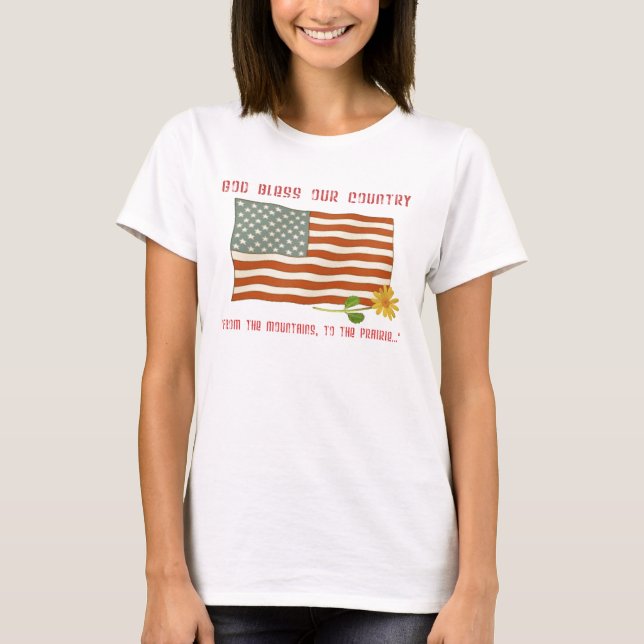 God Bless Our Country Flag Tee (Front)