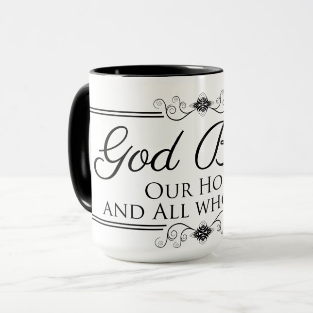 God bless our home mug (Front Left)