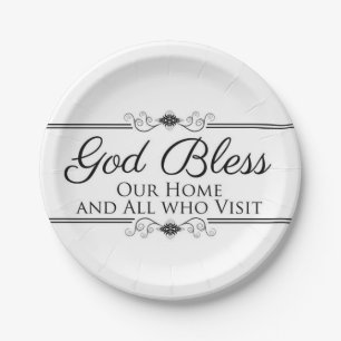 God bless our home paper plate