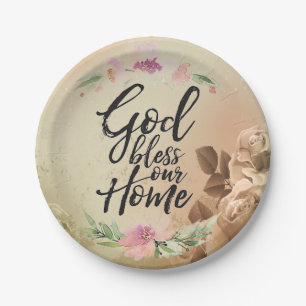 God bless our home paper plate