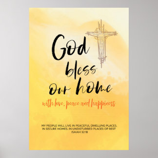 GOD BLESS OUR HOME POSTER