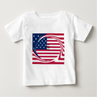 God Bless Our Home: USA Flag Swirl Art