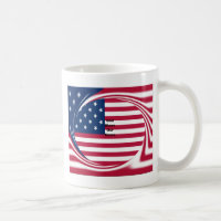 God Bless Our Home: USA Flag Swirl Art