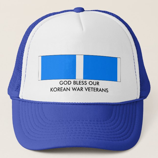 GOD BLESS OUR KOREAN WAR VETERANS TRUCKER HAT (Front)