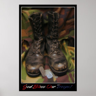 God Bless Our Troops Poster