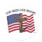 God Bless Our Troops with rugged cross and US flag