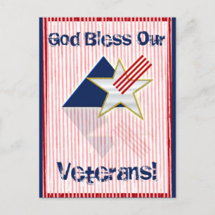 God Bless Our Veterans! Postcard