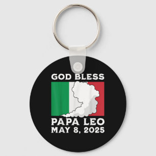 God Bless Papa Leo Italian Pope Leo 2025  Key Ring