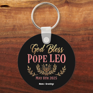 God Bless Pope Leo Celebrate New Pope May 8, 2025 Key Ring