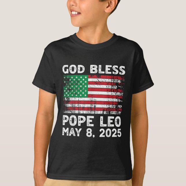 God Bless Pope Leo  T-Shirt (Front)