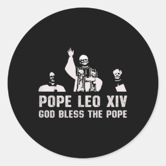 God Bless Pope Leo Xiv 0  Classic Round Sticker