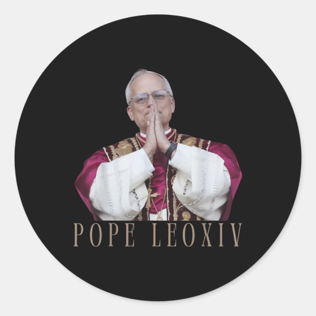 God Bless Pope Leo Xiv 26th Pope  Classic Round Sticker (Front)